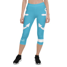 Load image into Gallery viewer, Capri Leggings Anchor (Summer Sky)