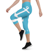 Load image into Gallery viewer, Capri Leggings Anchor (Summer Sky)