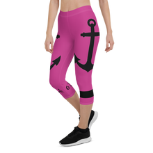 Load image into Gallery viewer, Capri Leggings Anchor (Deep Cerise)