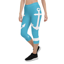 Load image into Gallery viewer, Capri Leggings Anchor (Summer Sky)