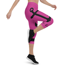 Load image into Gallery viewer, Capri Leggings Anchor (Deep Cerise)