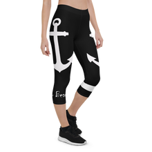 Load image into Gallery viewer, Capri Leggings Anchor (Black)