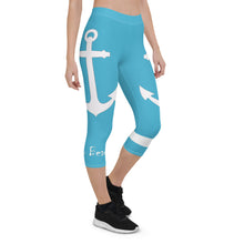 Load image into Gallery viewer, Capri Leggings Anchor (Summer Sky)