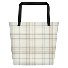 Load image into Gallery viewer, Beach Bag O'Lo Tan Plaid