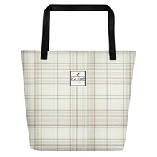 Load image into Gallery viewer, Beach Bag O'Lo Tan Plaid