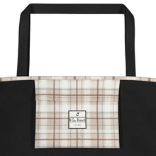 Load image into Gallery viewer, Beach Bag O'Lo Plaid Beige