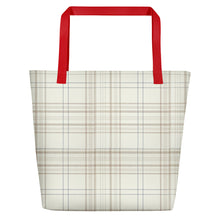 Load image into Gallery viewer, Beach Bag O'Lo Tan Plaid
