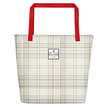 Load image into Gallery viewer, Beach Bag O'Lo Tan Plaid