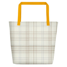 Load image into Gallery viewer, Beach Bag O'Lo Tan Plaid