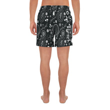 Load image into Gallery viewer, Men's Athletic Long Shorts Paisley (Black)