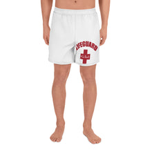 Load image into Gallery viewer, Men's Athletic Long Shorts Lifeguard (White)