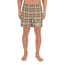 Load image into Gallery viewer, Men's Athletic Long Shorts O'Lo Brown Plaid