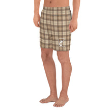 Load image into Gallery viewer, Men's Athletic Long Shorts O'Lo Brown Plaid