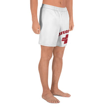 Load image into Gallery viewer, Men's Athletic Long Shorts Lifeguard (White)