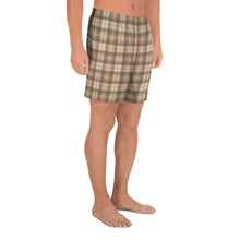 Load image into Gallery viewer, Men's Athletic Long Shorts O'Lo Brown Plaid