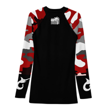 Load image into Gallery viewer, Black Bart Rash Guard Red Camo