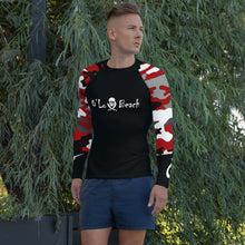 Load image into Gallery viewer, Black Bart Rash Guard Red Camo