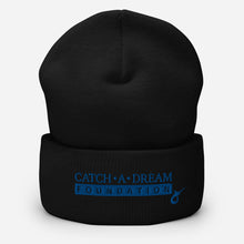 Load image into Gallery viewer, Catch-A-Dream Cuffed Beanie (Blue Wordmark)