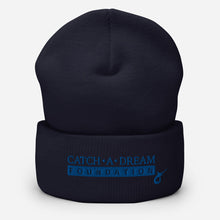 Load image into Gallery viewer, Catch-A-Dream Cuffed Beanie (Blue Wordmark)