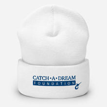 Load image into Gallery viewer, Catch-A-Dream Cuffed Beanie (Blue Wordmark)