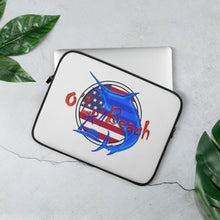 Load image into Gallery viewer, Laptop Sleeve American Blue Marlin (White)