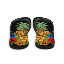 Load image into Gallery viewer, Pineapple Flip-Flops (Black)