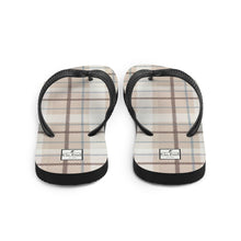 Load image into Gallery viewer, O'Lo Plaid Beige Flip-Flops