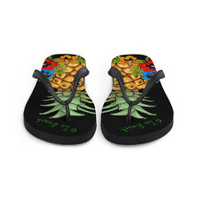 Load image into Gallery viewer, Pineapple Flip-Flops (Black)