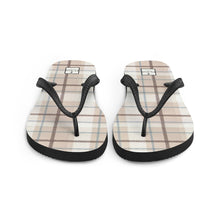 Load image into Gallery viewer, O'Lo Plaid Beige Flip-Flops