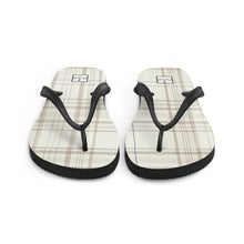 Load image into Gallery viewer, O'Lo Tan Plaid Flip-Flops