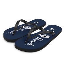 Load image into Gallery viewer, Navy Bones Flip-Flops