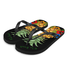Load image into Gallery viewer, Pineapple Flip-Flops (Black)