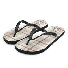 Load image into Gallery viewer, O'Lo Plaid Beige Flip-Flops