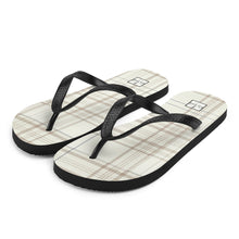 Load image into Gallery viewer, O'Lo Tan Plaid Flip-Flops