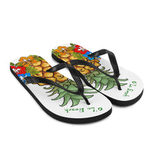 Load image into Gallery viewer, Pineapple Flip-Flops (White)