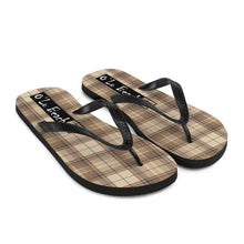 Load image into Gallery viewer, O'Lo Brown Plaid Flip-Flops