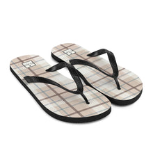 Load image into Gallery viewer, O'Lo Plaid Beige Flip-Flops