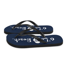 Load image into Gallery viewer, Navy Bones Flip-Flops