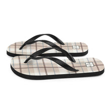 Load image into Gallery viewer, O'Lo Plaid Beige Flip-Flops