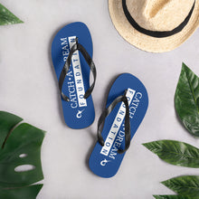 Load image into Gallery viewer, Catch-A-Dream Flip-Flops (Blue)