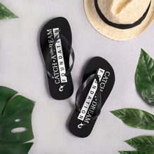 Load image into Gallery viewer, Catch-A-Dream Flip-Flops (Black)