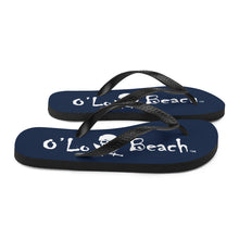 Load image into Gallery viewer, Navy Bones Flip-Flops