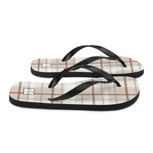 Load image into Gallery viewer, O'Lo Plaid Beige Flip-Flops