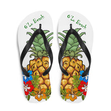 Load image into Gallery viewer, Pineapple Flip-Flops (White)