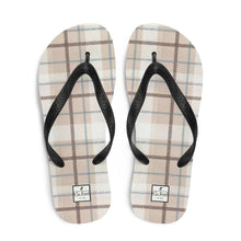 Load image into Gallery viewer, O'Lo Plaid Beige Flip-Flops