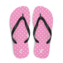 Load image into Gallery viewer, Polka Pink Flip-Flops