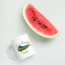 Load image into Gallery viewer, White glossy mug Mahi Mahi