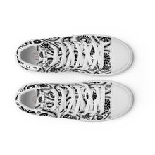 Load image into Gallery viewer, Women’s high top White Paisley canvas shoes