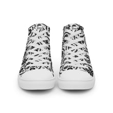 Load image into Gallery viewer, Women’s high top White Paisley canvas shoes