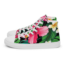 Load image into Gallery viewer, Women’s high top Hawaiian canvas shoes